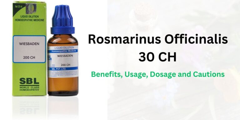 rosmarinus officinalis 30 CH in homeopathy